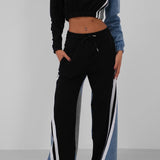 Denim-Sweat Combo Set