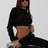 Denim-Sweat Combo Set