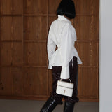 Corset Poplin Shirt White