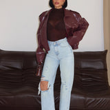 Straight Tassel Hem Jeans