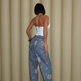 Floral Baggy Jeans