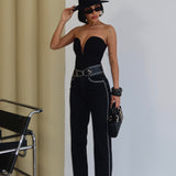 Studded Side Straight Leg Jeans