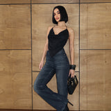 Chevron Straight Jeans