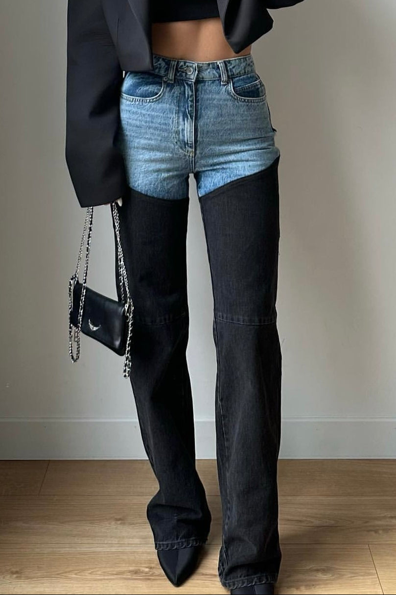 Bicolor Chap Jeans