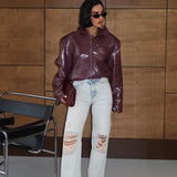 Vintage Wash Ripped Jeans