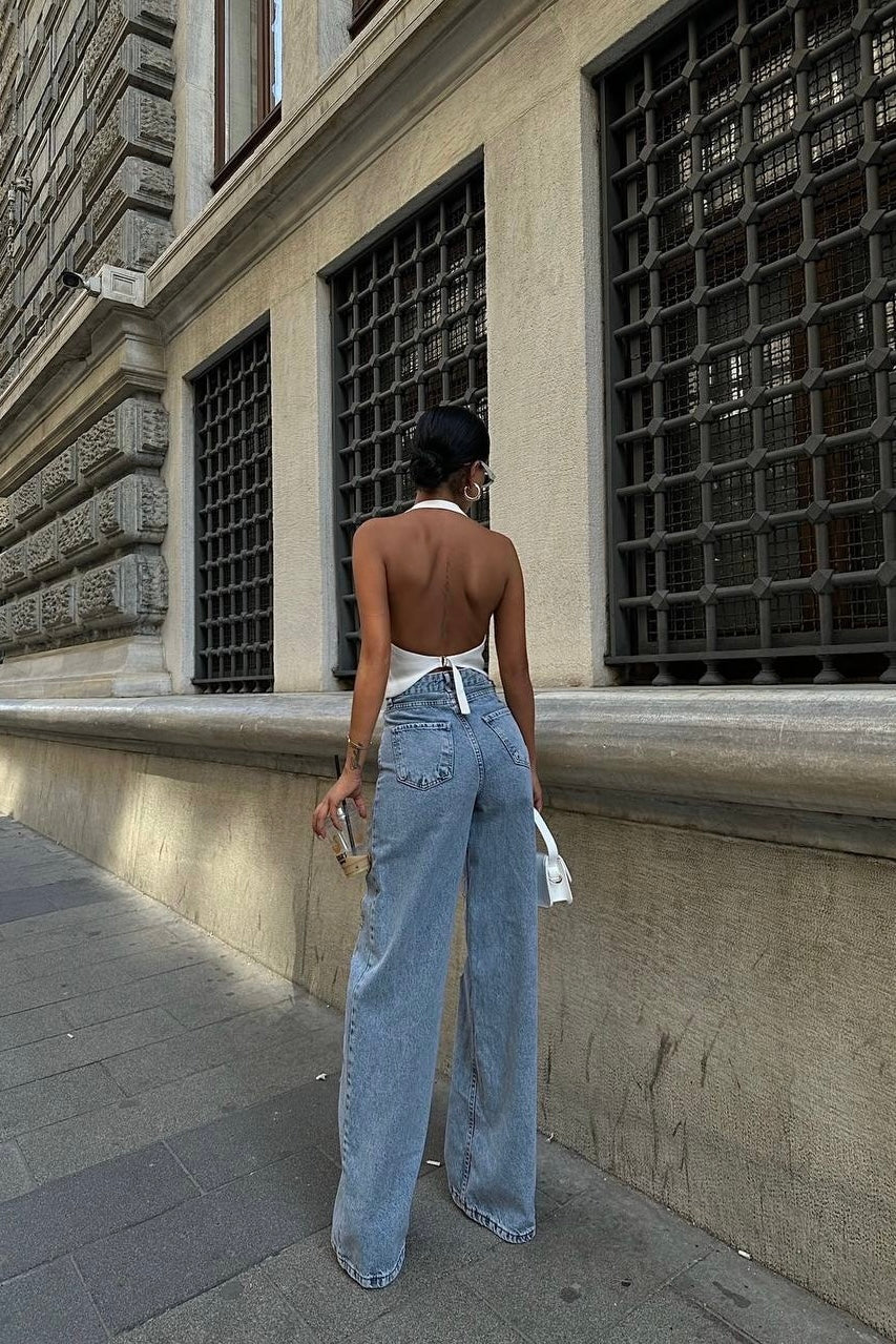 Sheer Panel Jeans