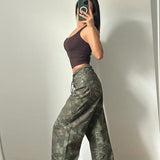 Camo Print Baggy Wide Leg Pants