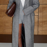 Juliette Long Belted Coat – Grey