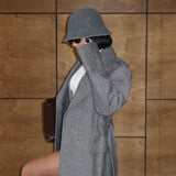 Juliette Long Belted Coat – Grey