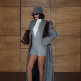 Juliette Long Belted Coat – Grey