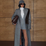 Juliette Long Belted Coat – Grey