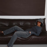 Mid Rise Straight Fit Jeans Gray