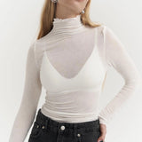 Belina High-Neck White Thin Body