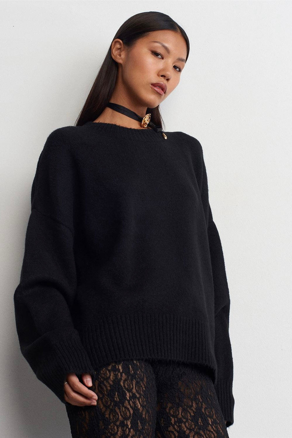 Soft Crewneck Knit Sweater
