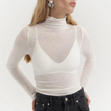 Belina High-Neck White Thin Body