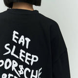 Eat Sleep Porsche Repeat Print T-shirt