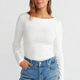Ruched Side Long Sleeve Top