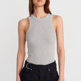 Washed Rib Racerback Crop Tank