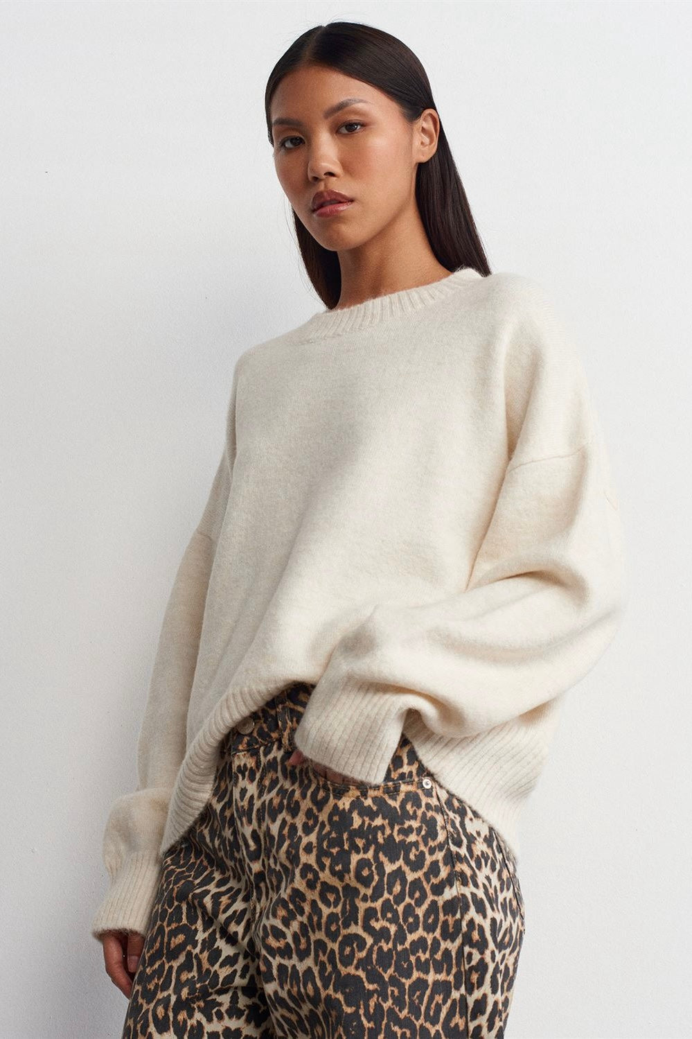 Soft Crewneck Knit Sweater