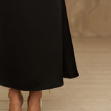 High-Waist Satin Skirt