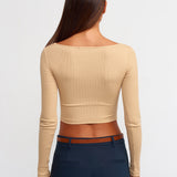 Basic Square Neck Ribbed Top