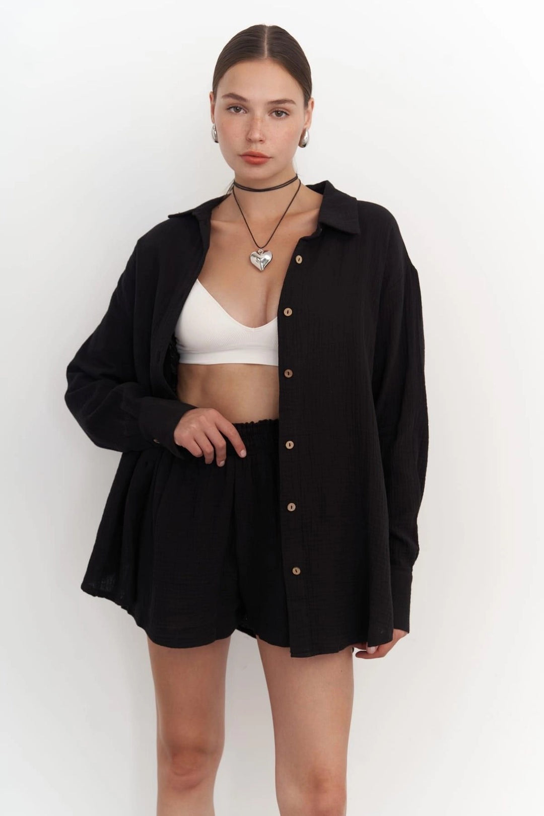 Muslin Shirt Set