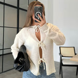 Tie Front Knit Cardigan