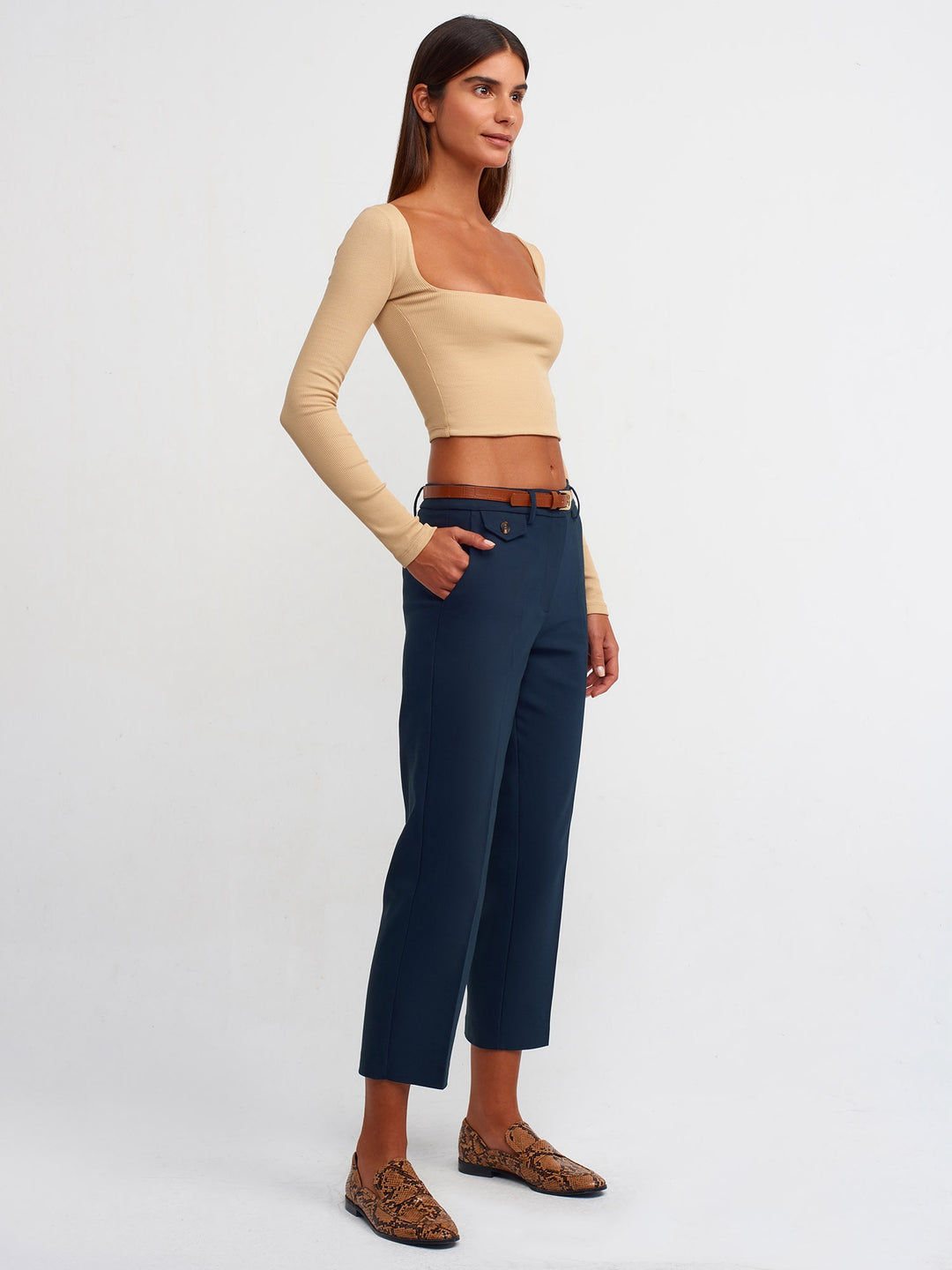 Basic Square Neck Ribbed Top