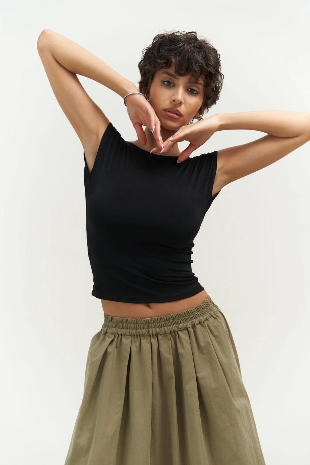 Meli Open-Back White Crop