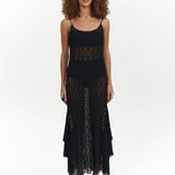 Long Transparent Lace Dress