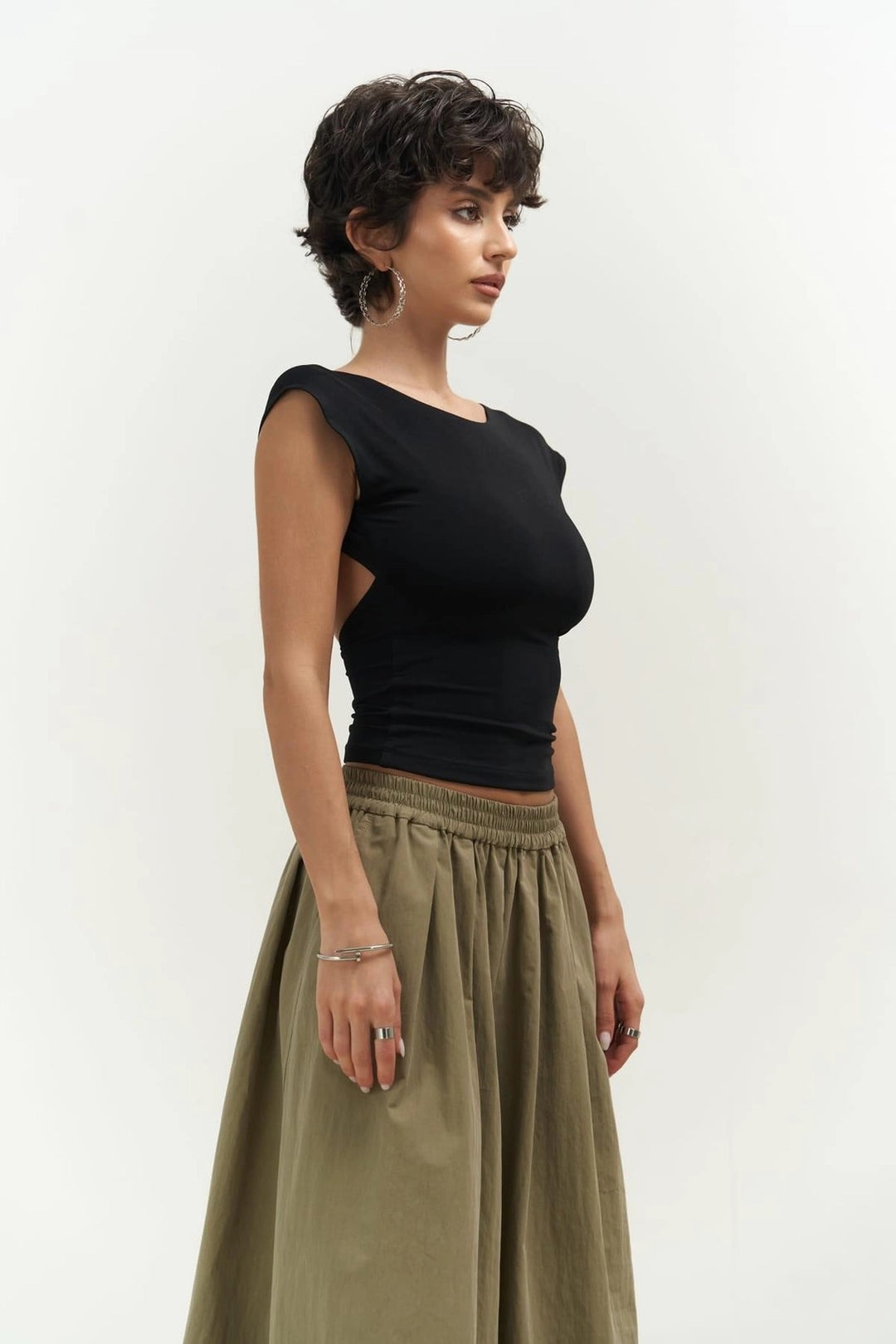 Meli Open-Back White Crop