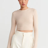 Basic Long Sleeve Crop Top