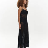 Long Transparent Lace Dress