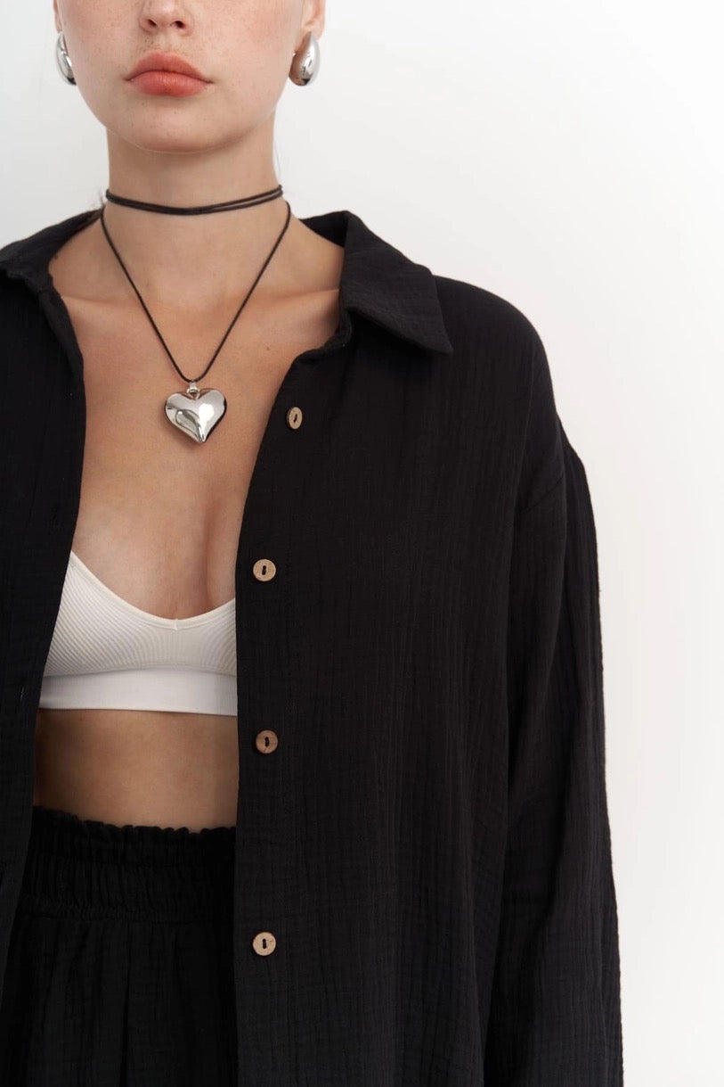 Muslin Shirt Set