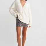 Soft V-Neck Knit Cardigan