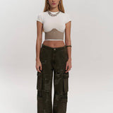 Distressed Cargo Jeans