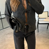 Tie Front Knit Cardigan