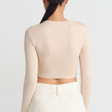 Basic Long Sleeve Crop Top