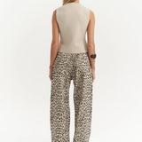 Asymmetric Buttoned Vest Beige