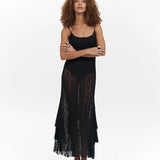 Long Transparent Lace Dress