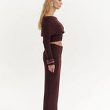 Off-Shoulder Knit Set
