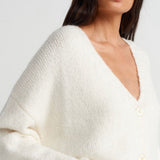 Soft V-Neck Knit Cardigan