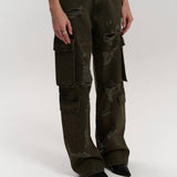 Distressed Cargo Jeans