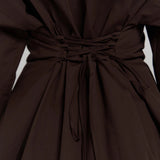 Corset Back Poplin Shirt