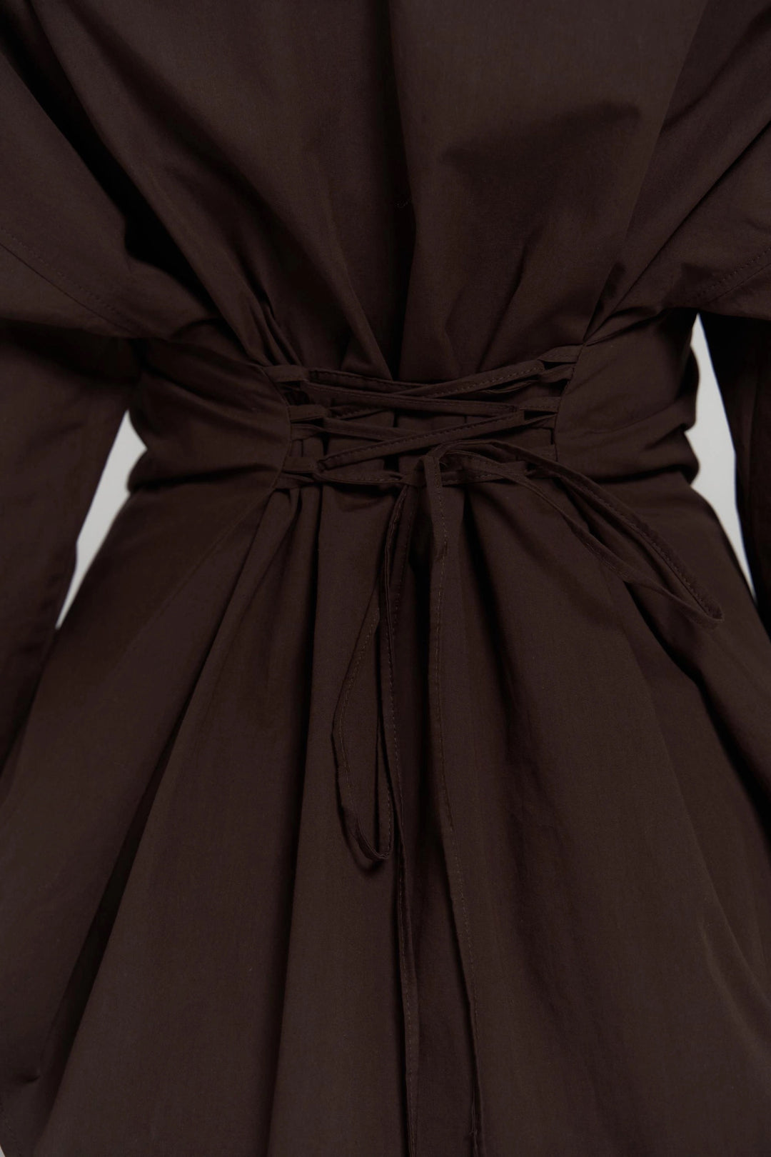 Corset Back Poplin Shirt