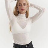 Belina High-Neck White Thin Body