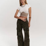 Distressed Cargo Jeans