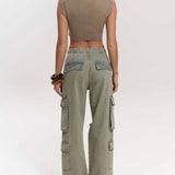 Distressed Cargo Jeans