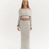 Off-Shoulder Knit Set