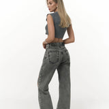 Premium Sheer Jeans Charcoal